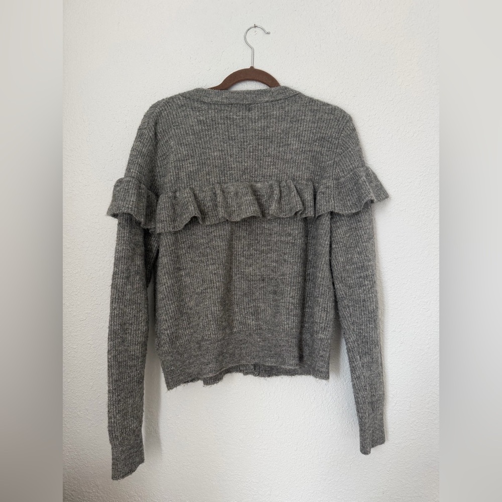 H&M Chunky Ruffle Cardigan with Gold Buttons | Medium - Picture 7 of 8